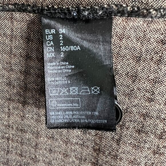 H&M Women’s Brown Plaid Blazer Button Pockets, Size 2, - Picture 10 of 13